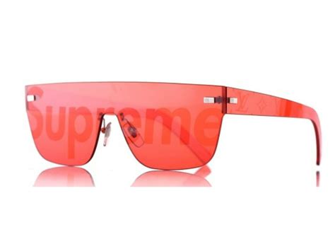 louis vuitton x supreme sunglasses red round|supreme x louis vuitton.